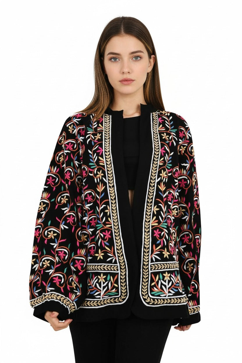 Embroidery Black Top