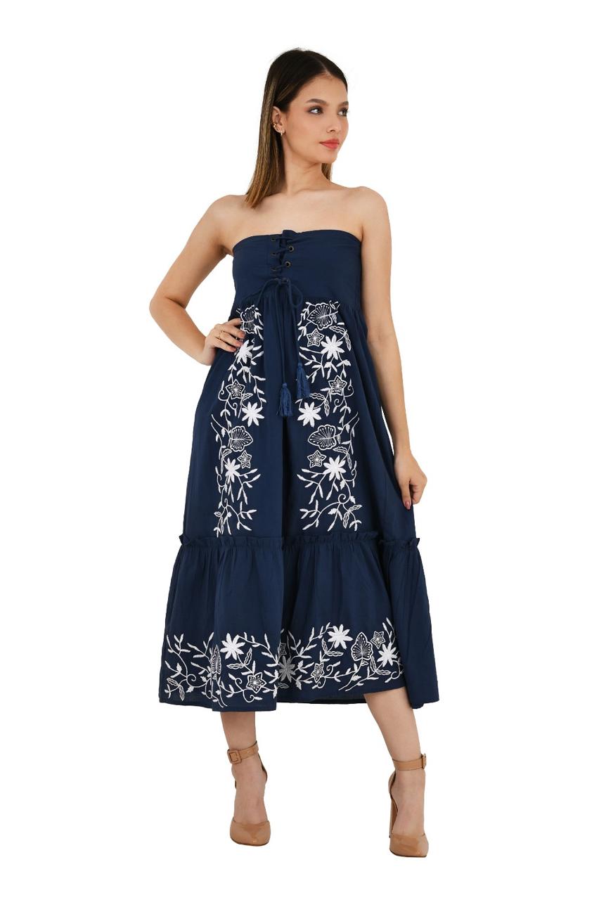 Embroidery Navy Blue