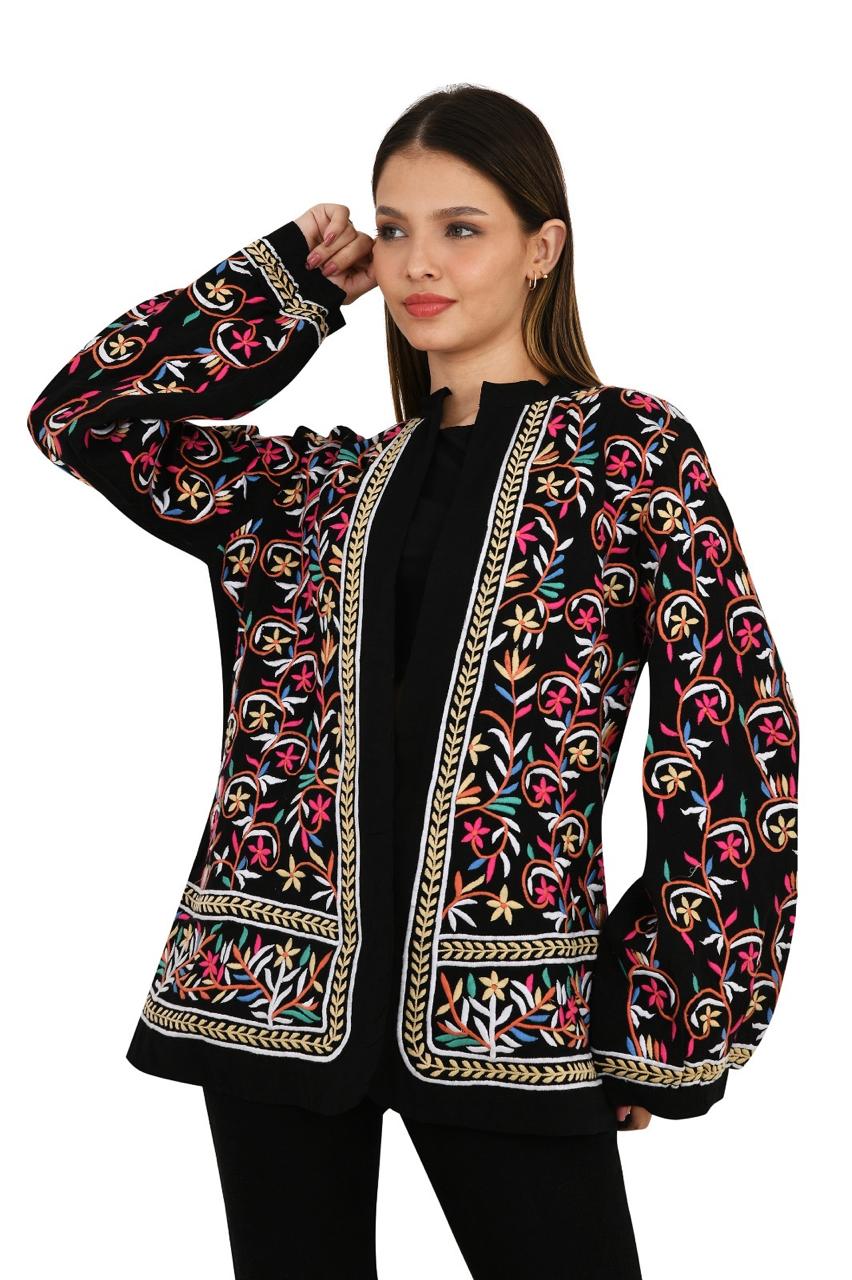 Embroidery Black Top