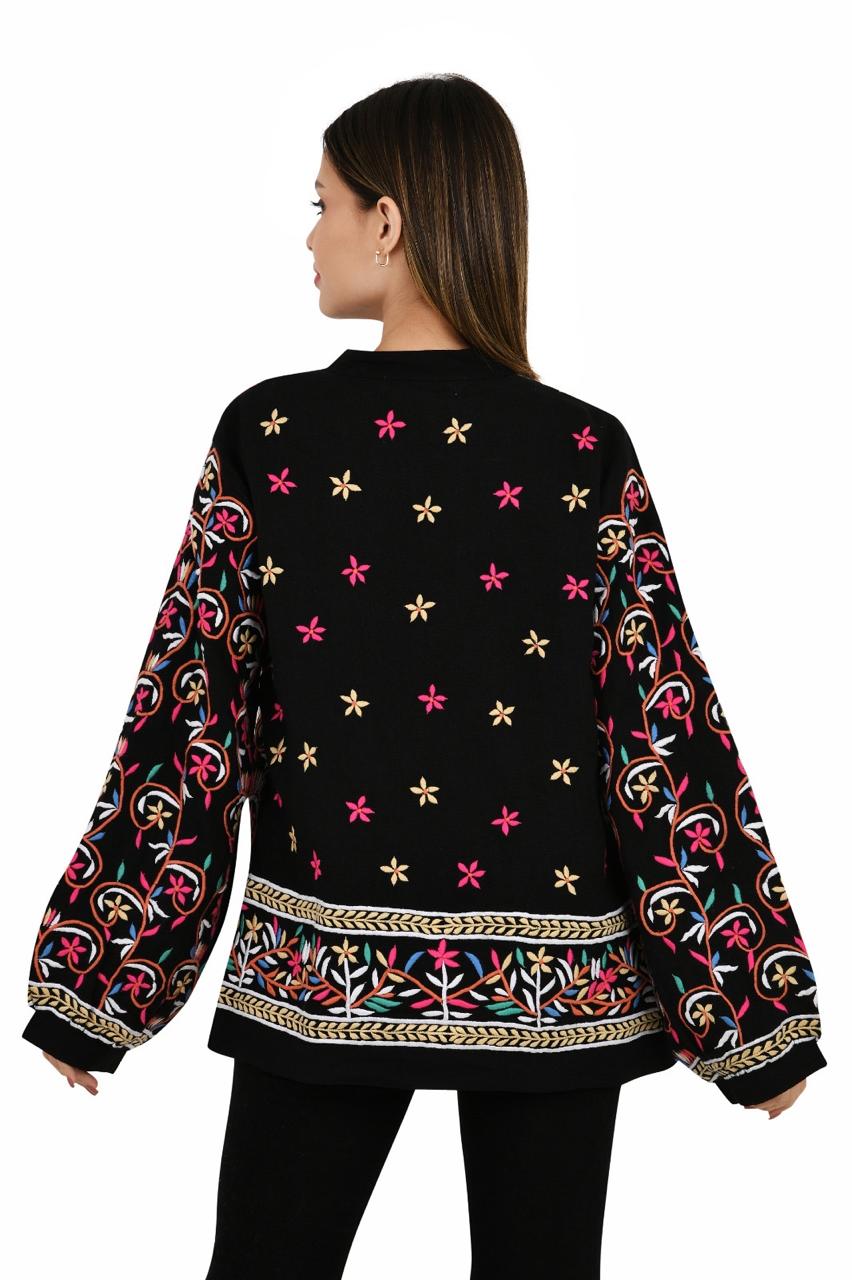 Embroidery Black Top