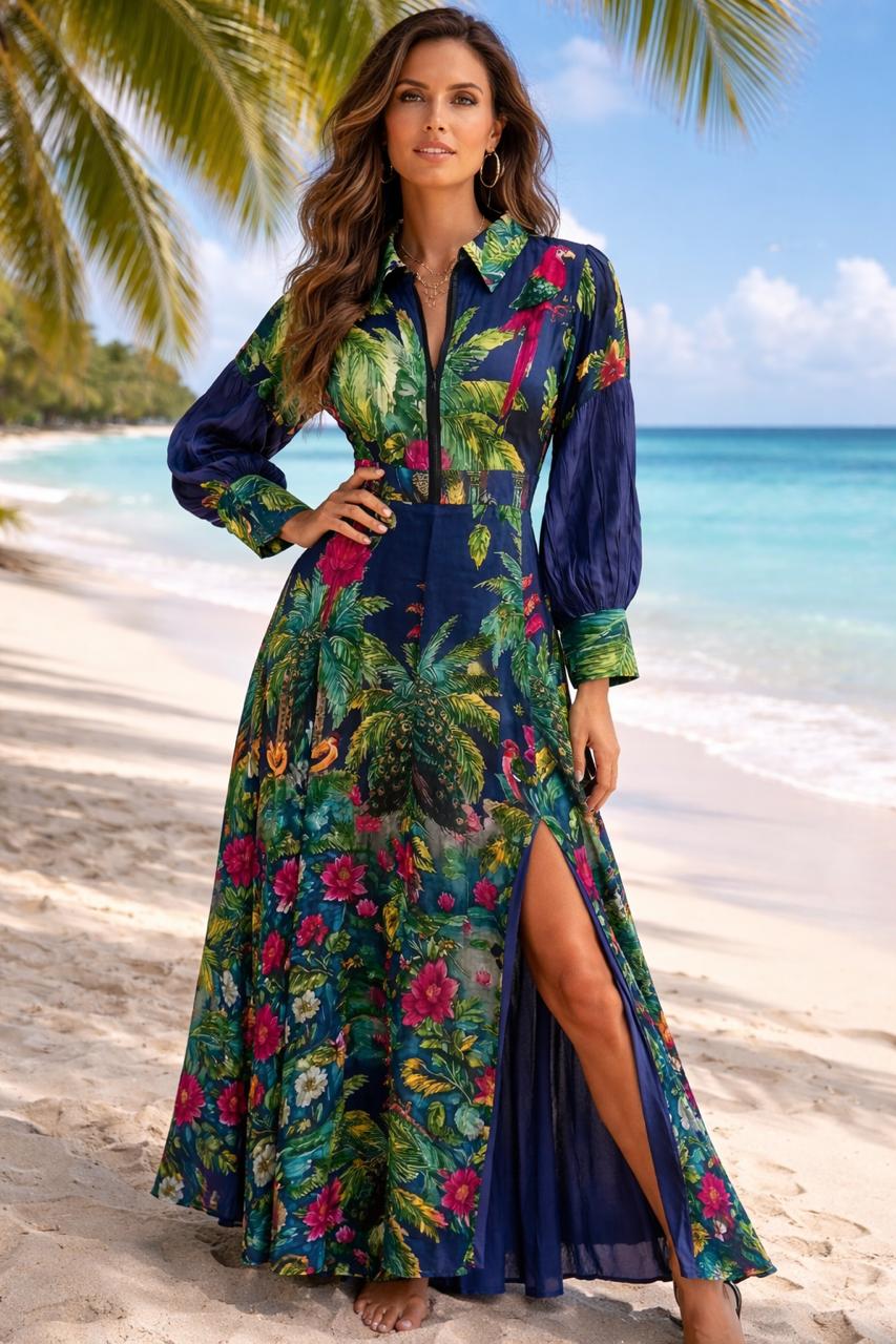 Island Orchid Maxi Dress