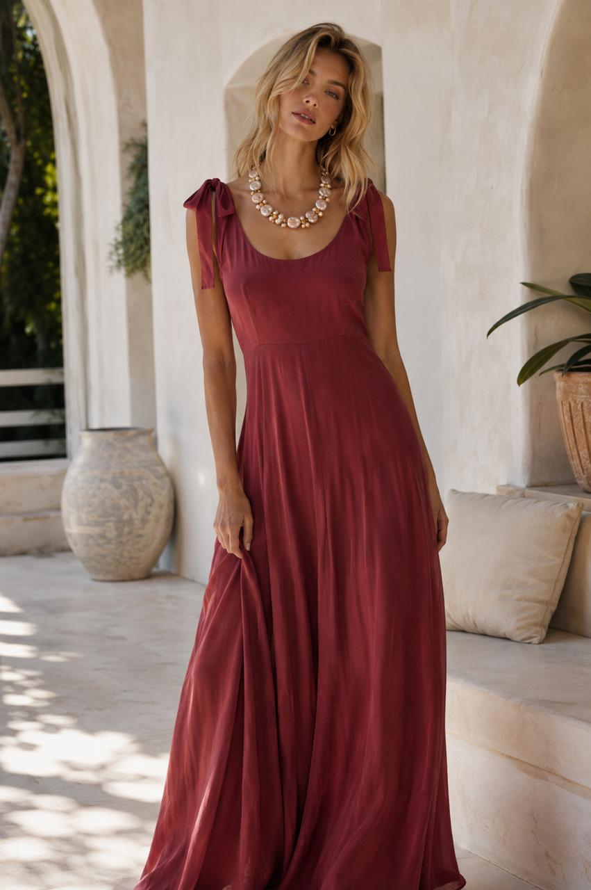 Burgundy Serenity Maxi Dress
