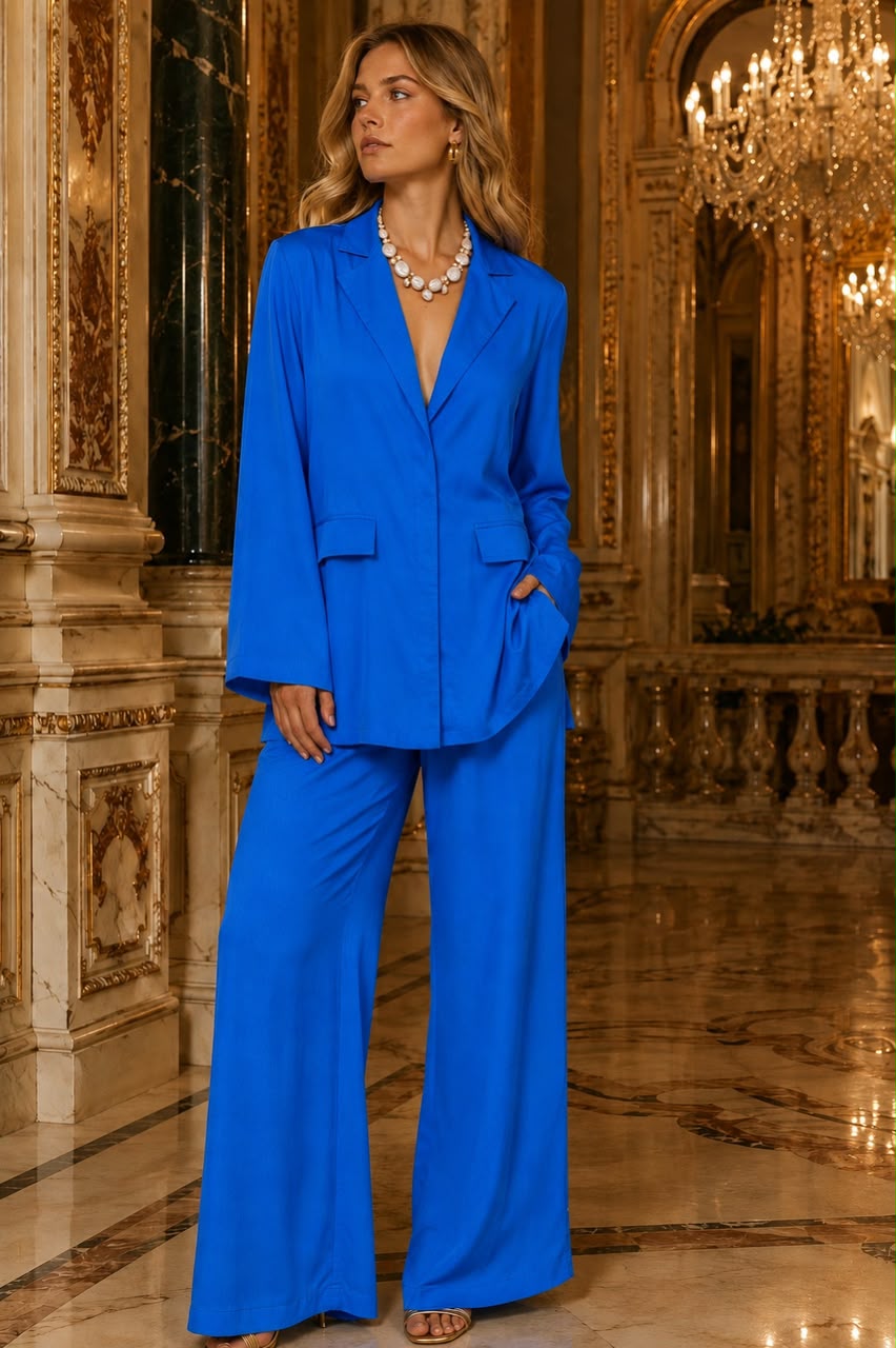 Cobalt Blue Power Suit
