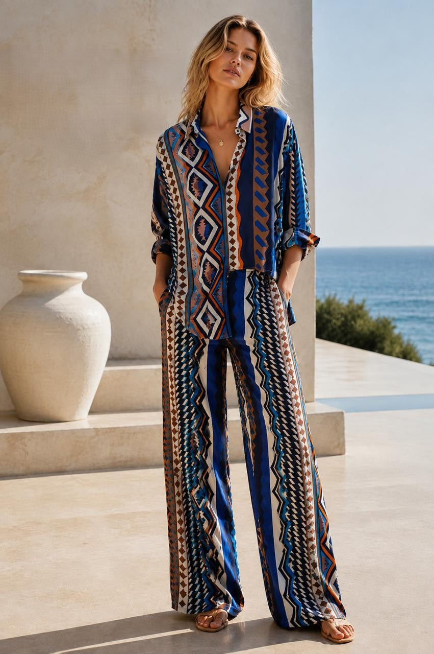 Azure Nomad Luxe Co-Ord Set