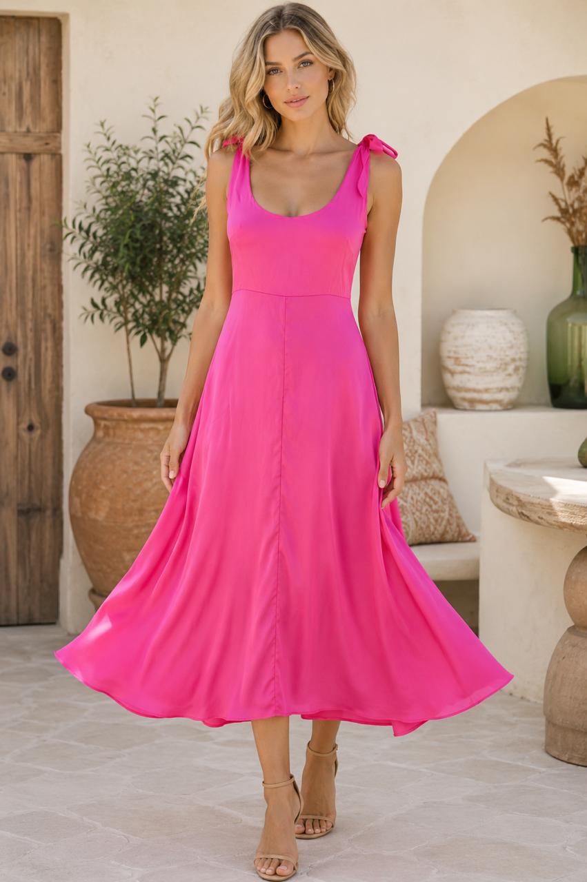 Fuchsia Luxe Grace Dress